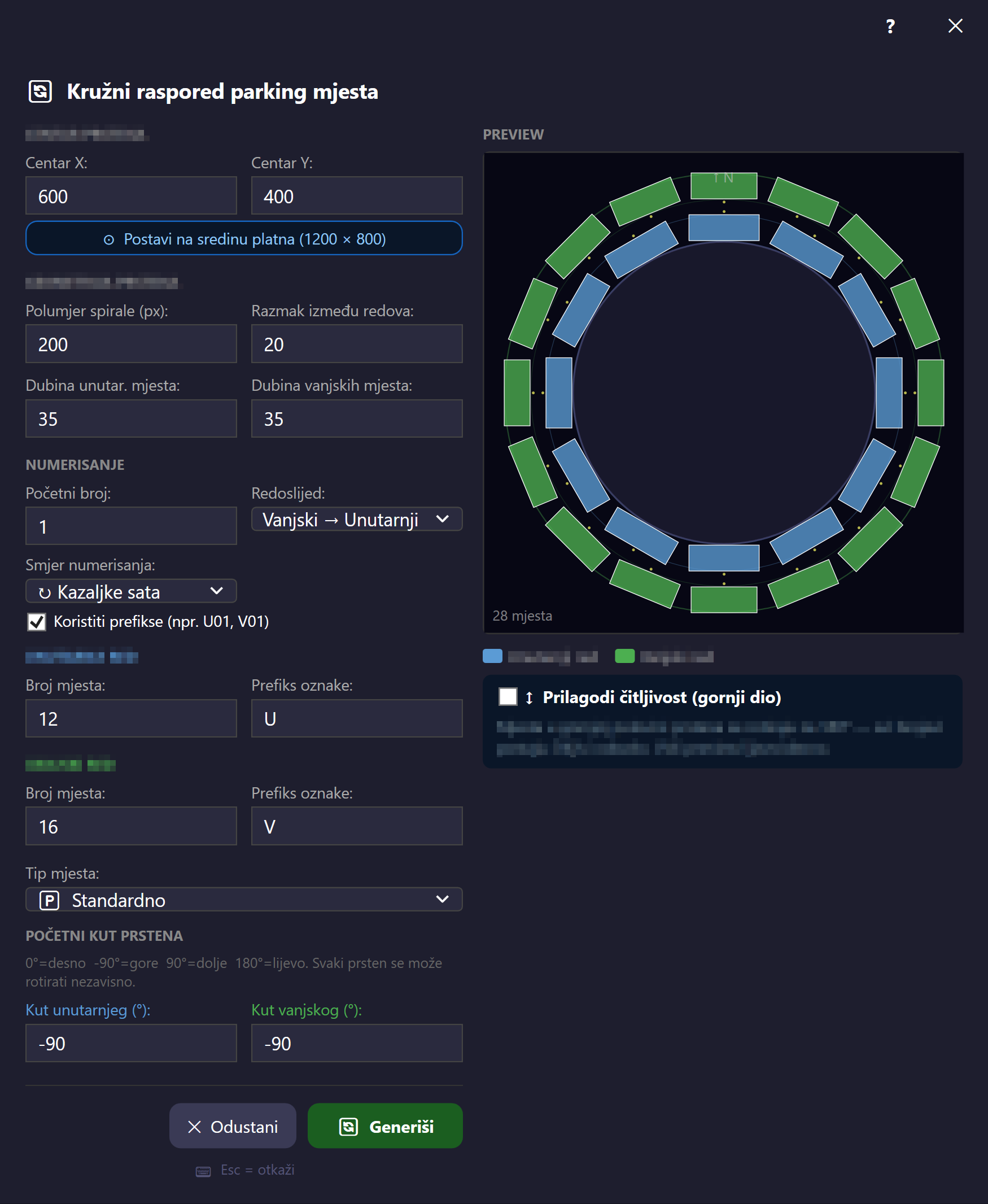 Circular layout